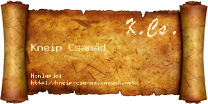 Kneip Csanád névjegykártya